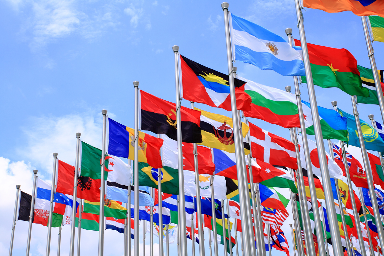 Image of Multicultural flags.
