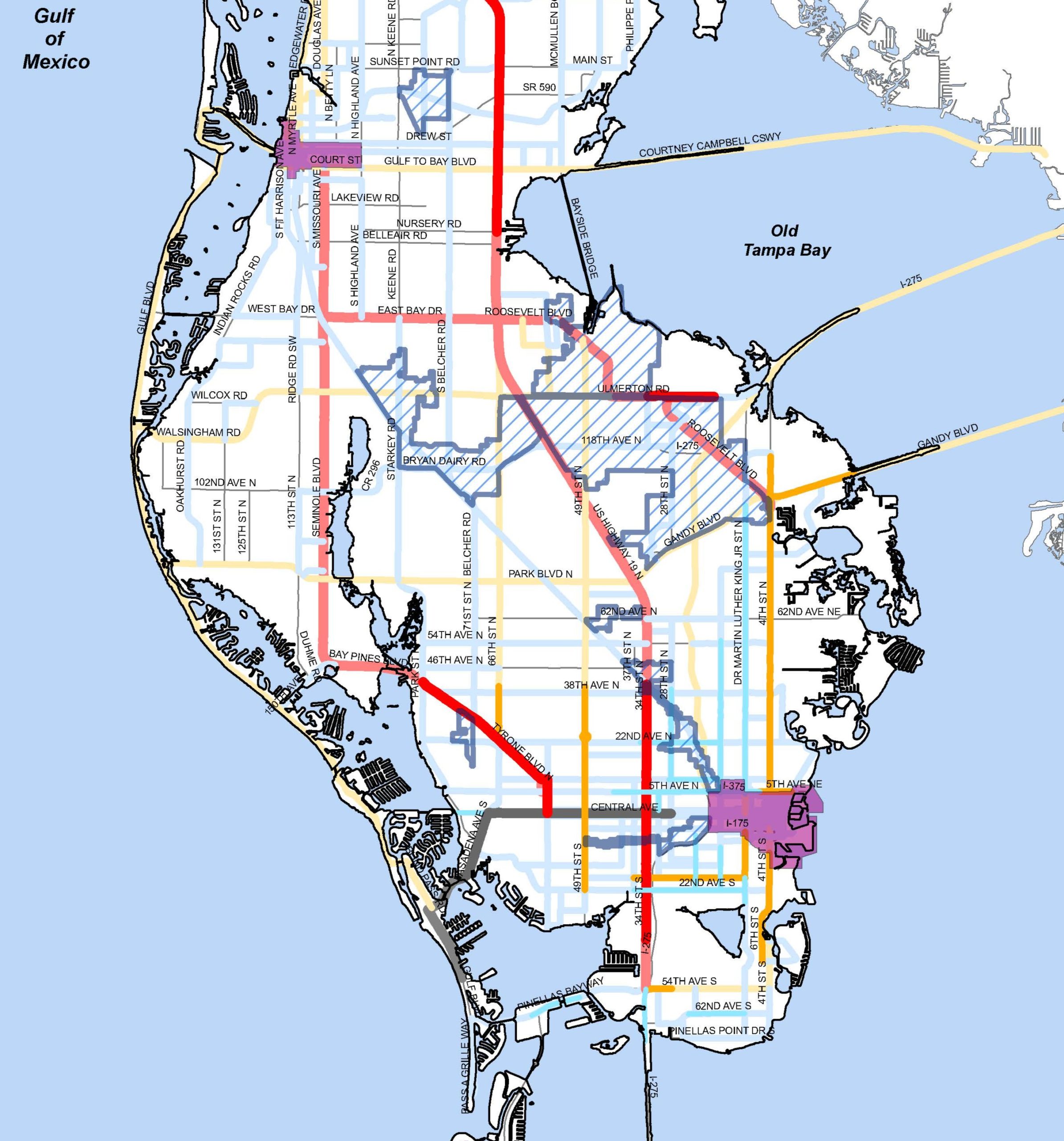 Image of Pinellas County map.